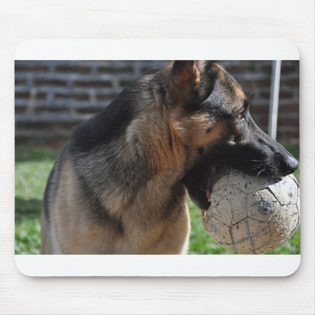 Mousepad pastor alemão com brinquedo (Frente)