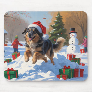 Mousepad Pastor anatólico Natal Neve Festiva