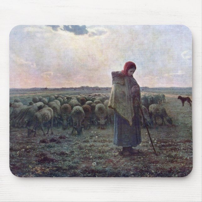 Mousepad Pastor com seu bando, Jean-Francois Millet (Frente)