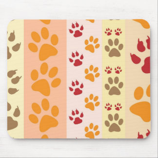 Mousepad Pata de animais em bruto imprime padrão em cores n