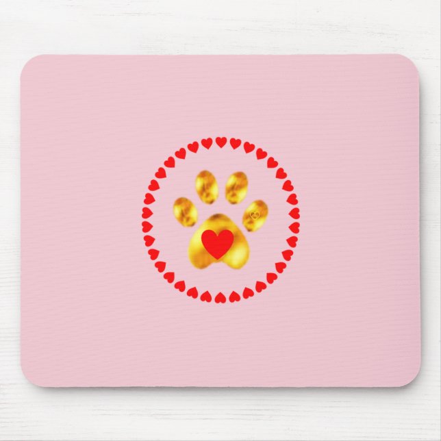 Mousepad Pata de ouro elegante (Frente)