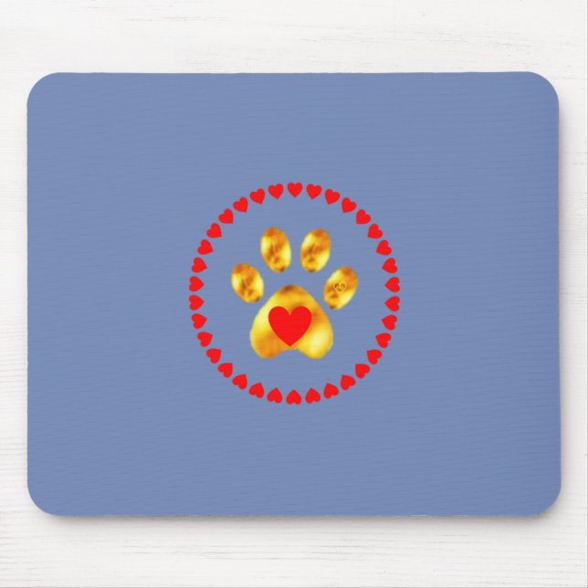 Mousepad Pata dourada elegante (Frente)