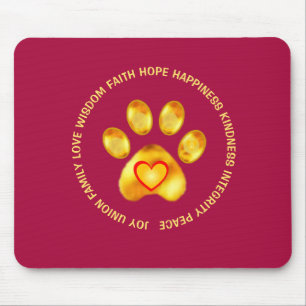Mousepad Pata Dourada Moderna Fofa