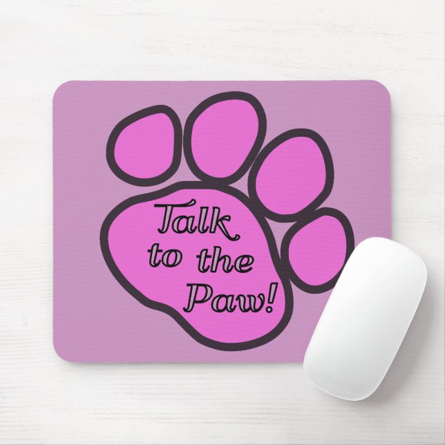 Mousepad Pata Rosa, Pata Canina, Pata Animal, Fale Com A Pa (Com mouse)