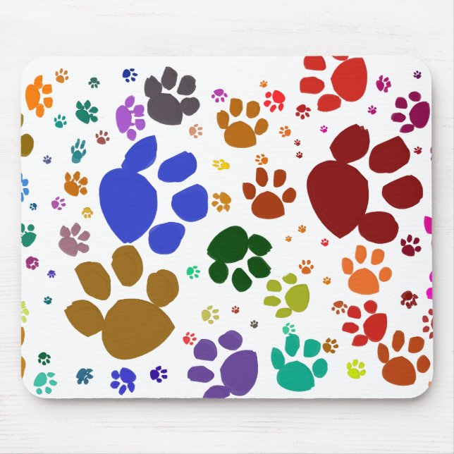 Mousepad patas coloridas do gato (Frente)