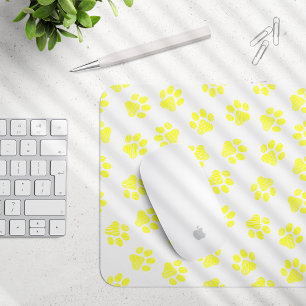 Mousepad patas de rabo, patas de cão, patas amarelas