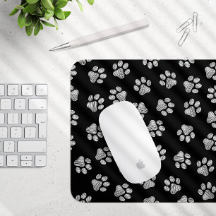 Mousepad patas de rabo, patas de cão, patas brancas