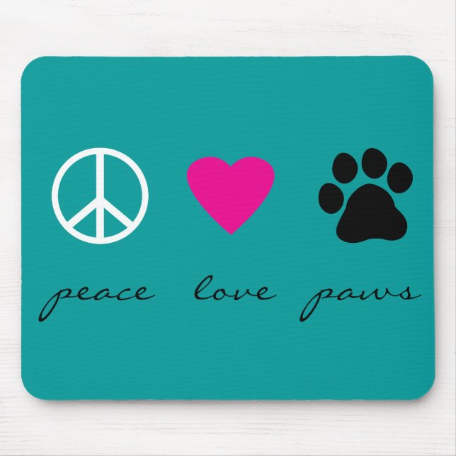 Mousepad Patas do amor da paz (Frente)
