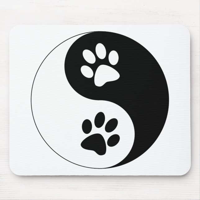 Mousepad Patas do cão de Yin Yang (Frente)