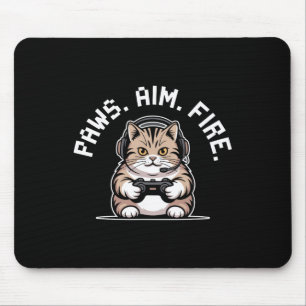Mousepad Patas Mirar Fogo Felino Gamer Gato Renascendo Home