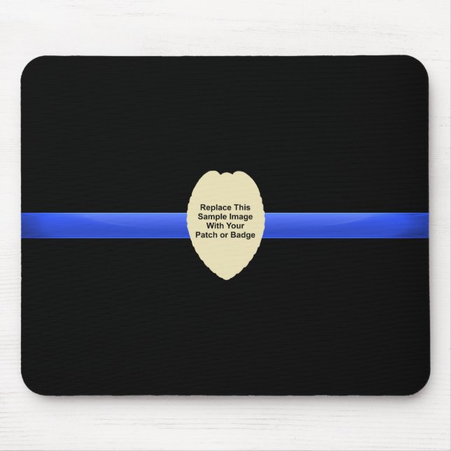 Mousepad Patch de Polícia Personalizado ou Pad de Mouse de  (Frente)