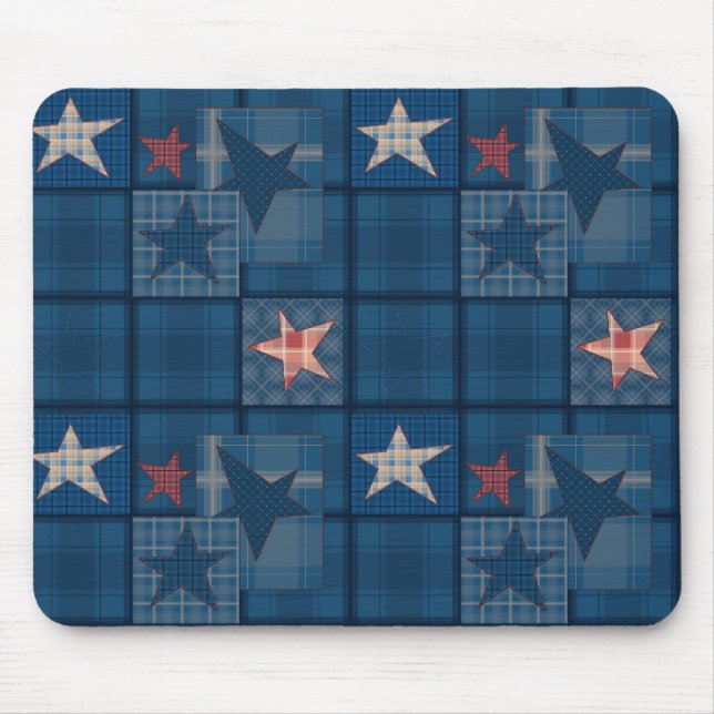 Mousepad Patchwork de Denim (Frente)