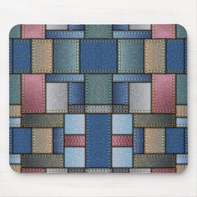 Mousepad Patchwork de Denim (Frente)