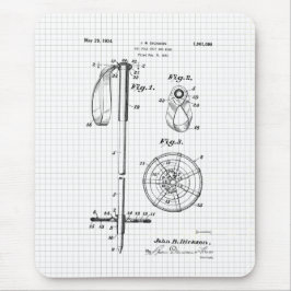 Mousepad Patente de Vintage Ski Pole