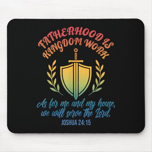 Mousepad Paternidade É Trabalho Do Reino Como Eu E Minha Ca (Frente)