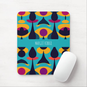 Mousepad Patilha Abstrato Amarelo Azul