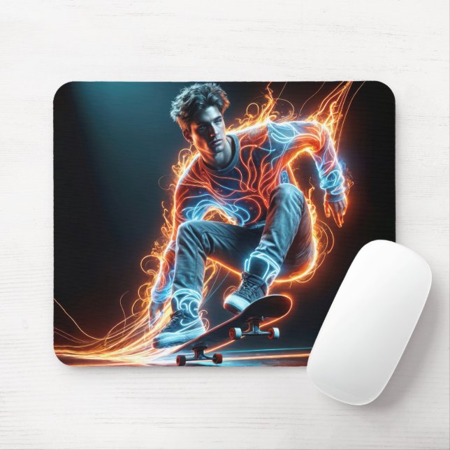 Mousepad Patinador Neon (Com mouse)