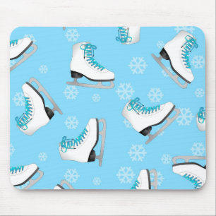 Mousepad Patinagem artística - skates de gelo azuis com