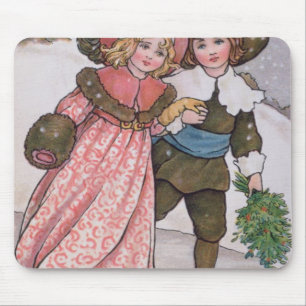 Mousepad Patinagem da menina e do menino
