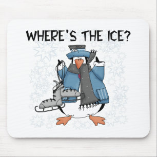 Mousepad Patinagem no gelo do pinguim