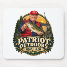 Pátio de Mouse Patriot Outdoors Reel Big Fishing