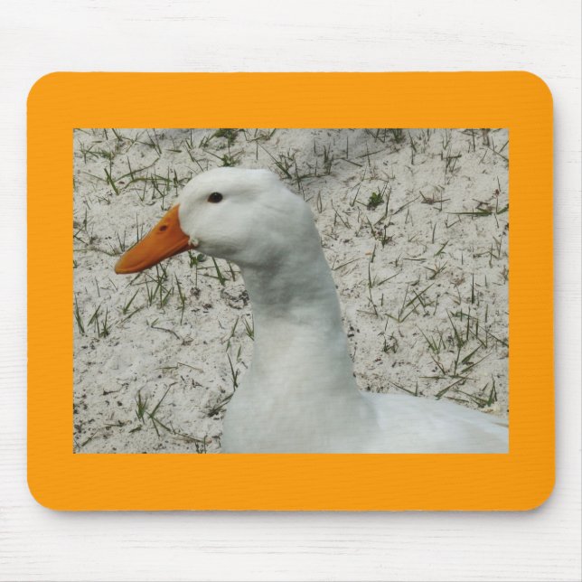 Mousepad Pato branco bonito (Frente)