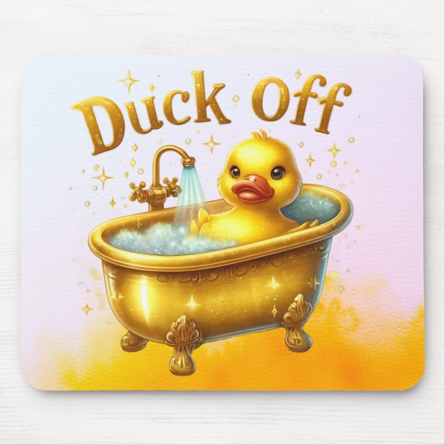 Mousepad Pato de Banho Divertido (Frente)