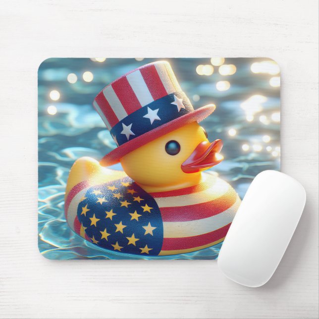 Mousepad Pato De Borracha Patriótico No Pool (Com mouse)