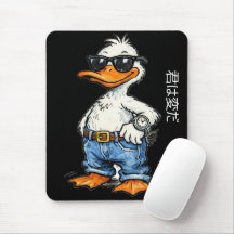 Pato de desenho animado engraçado desenhado à mão