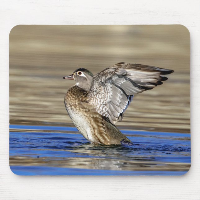 Mousepad Pato de Madeira batendo suas asas (Frente)
