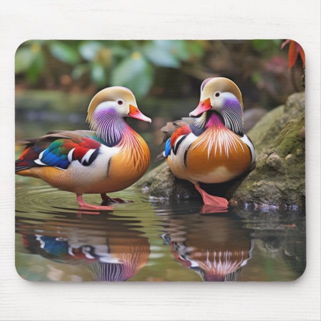 Mousepad Pato-de-mandarim Pássaro-do-mato (Frente)