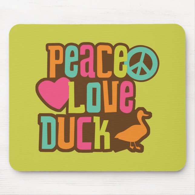 Mousepad Pato do amor da paz (Frente)