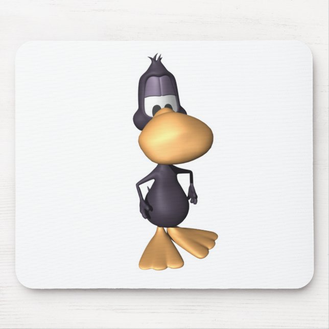 Mousepad pato preto engraçado (Frente)