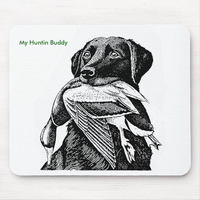 Mousepad Pato que caça Labrador (Frente)