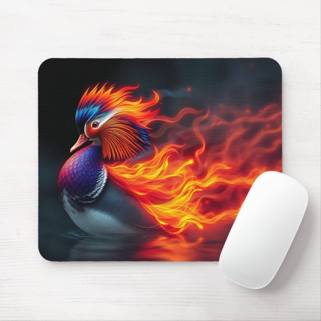 Mousepad Pato Quente de Mandarim com Boicote Chocante (Com mouse)