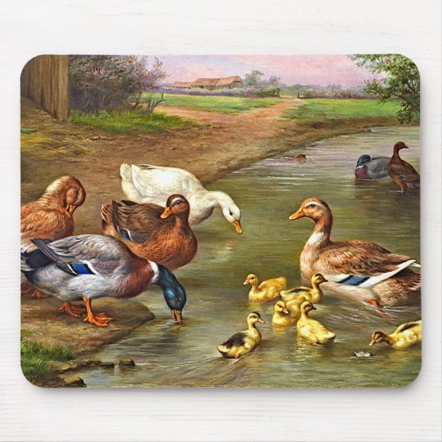 Mousepad Patos Vintage Patos Patos Animais de Criação (Frente)