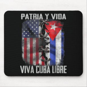 Mousepad Pátria E Vida Cuba Livre Viva Patriótico Retro EUA