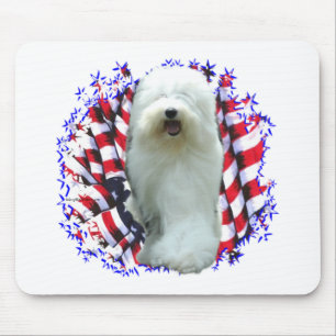 Mousepad Patriota inglês idoso do Sheepdog