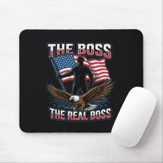 Mousepad Patriotic American Eagle The Real Boss Design