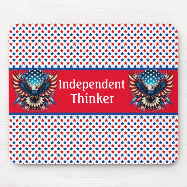 Mousepad Patriotic American Independent Thinker (Frente)