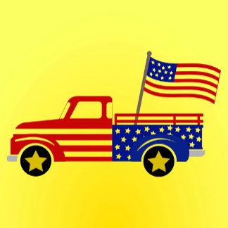 Mousepad Patriotic Pickup Truck 