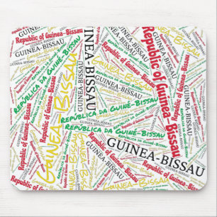 Mousepad Patriótica Deliciosa Cores de Bandeira da Guiné-Bi