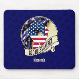 Mousepad Patriótica Personalizada América Deus abençoe