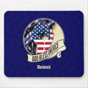Mousepad Patriótica Personalizada América Deus abençoe