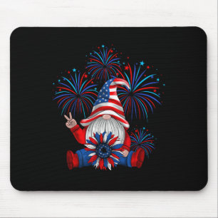 Mousepad Patriótico Americano Gnome Usa Independência Dia 4