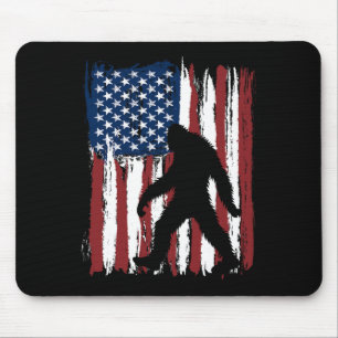 Mousepad Patriótico Bigfoot American Flag Funny 4 De Julho
