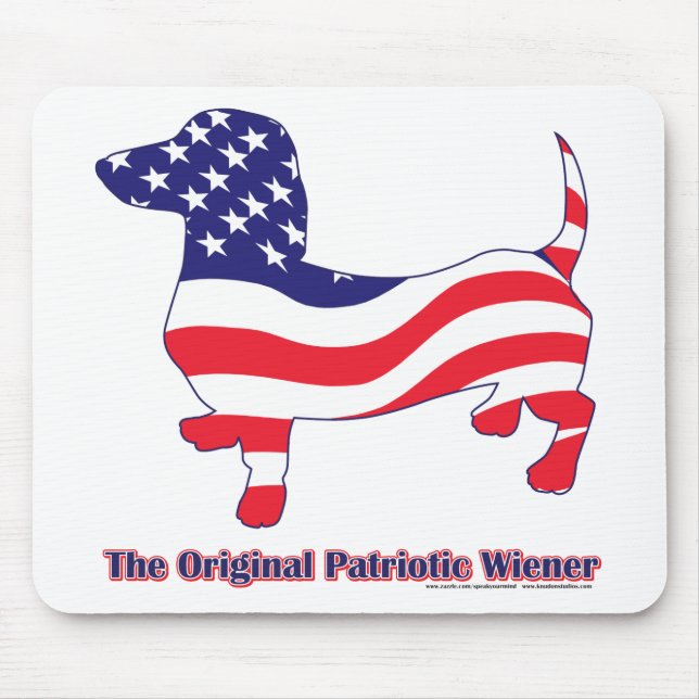 Mousepad Patriótico Dachshund - Doxie (Frente)