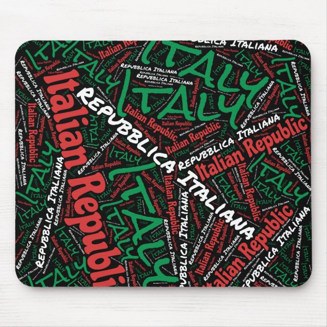 Mousepad Patriótico Delicioso das Cores de Bandeira da Itál (Frente)