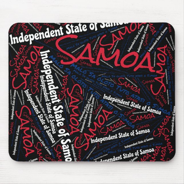 Mousepad Patriótico Delicioso das Cores de Bandeira de Samo (Frente)