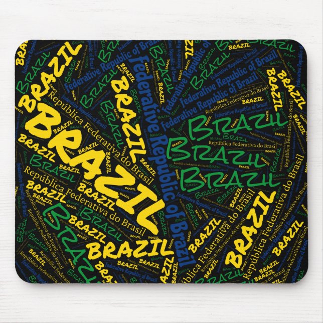 Mousepad Patriótico Delicioso das Cores de Bandeira do Bras (Frente)